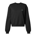 thumbnail image 1 of Dalix Butterfly Embroidered Fleece Relaxed Boxy Fit Long Sleeve Crewneck Sweatshirt Womens in Black 2XL XX-Large, 1 of 5