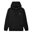 thumbnail image 1 of Dalix Butterfly Embroidery Relaxed Hoodie Soft Fleece Sweatshirt Drawcord Fit Lounge Womens in Black XL X-Large, 1 of 4
