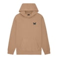 thumbnail image 1 of Dalix Butterfly Embroidery Relaxed Hoodie Soft Fleece Sweatshirt Fit Lounge Womens in Camel 2XL XX-Large, 1 of 5