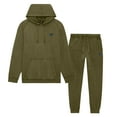 thumbnail image 1 of Dalix Butterfly Embroidery Washed Sweatsuit Set Hoodie Jogger Soft Fleece Relaxed Fit Lounge Womens in Olive XL X-Large, 1 of 5
