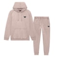 thumbnail image 1 of Dalix Butterfly Embroidery Washed Sweatsuit Set Hoodie Jogger Soft Fleece Relaxed Fit Lounge Womens in Zinc M Medium, 1 of 5