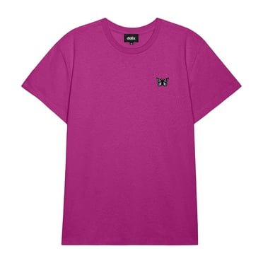 Dalix Butterfly Everyday Tee Lightweight Short Sleeve Summer Shirt Womens in Berry 2XL XX-Large