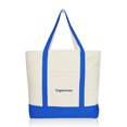 thumbnail image 1 of Dalix Capacious Embroidered Shopping Tote Bag in Royal Blue, 1 of 5