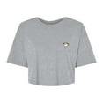 thumbnail image 1 of Dalix Cappuccino Embroidered Cotton Relaxed Fit Flowy Short Sleeve Crewneck Tee Shirt Womens in Athletic Heather XL X-Large, 1 of 5