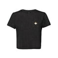 thumbnail image 1 of Dalix Cappuccino Embroidered Cropped Flowy Soft Cotton Short Sleeve T Shirt Womens in Dark Heather L Large, 1 of 5
