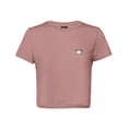 thumbnail image 1 of Dalix Cappuccino Embroidered Cropped Flowy Soft Cotton Short Sleeve T Shirt Womens in Mauve S Small, 1 of 5