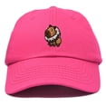 thumbnail image 1 of Dalix Capybara Donut Cap Embroidered Dad Baseball Hat Cotton Adjustable Womens in Hot Pink, 1 of 5