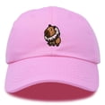thumbnail image 1 of Dalix Capybara Donut Cap Embroidered Dad Baseball Hat Cotton Adjustable Womens in Light Pink, 1 of 5