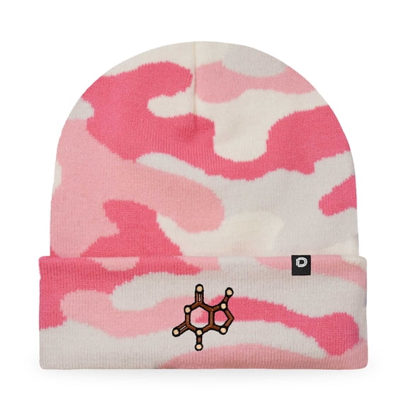 Dalix Chocolate Molecule Beanie Cap Dalix Chocolate Molecule Embroidered Beanie Hat Knit Cozy Cap Cold Weather Mens in Pink Camo