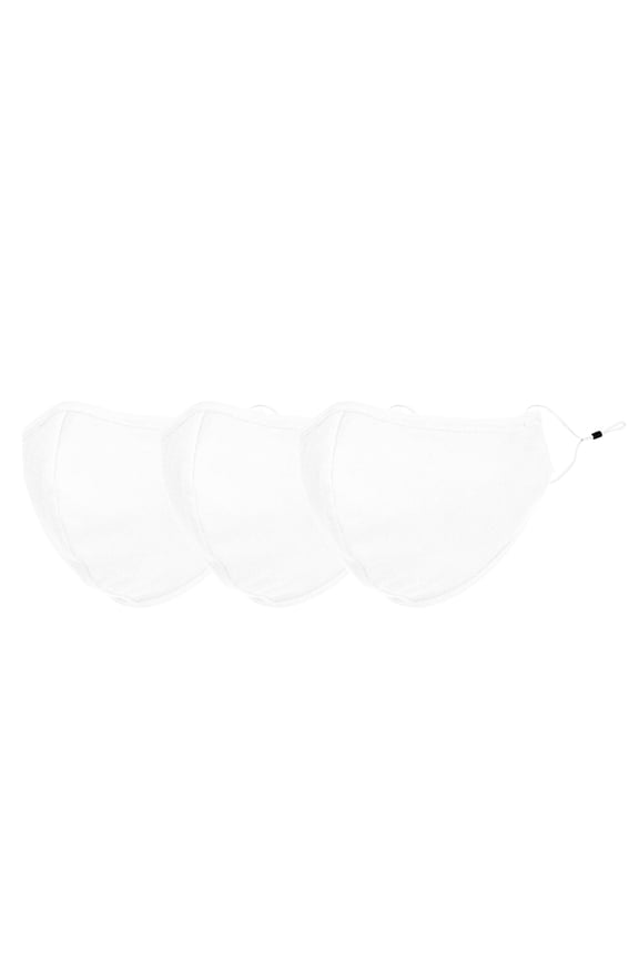Cloth Face Mask Reuseable Washable in White Made in USA - S-M Size (3 Pack)