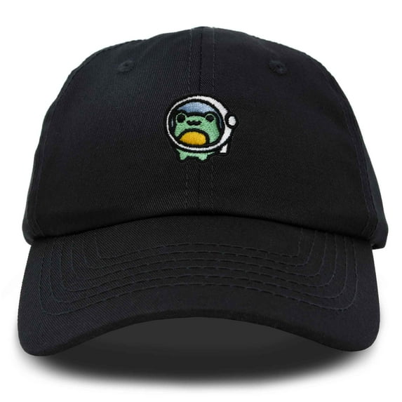 Dalix Cosmic Frog Embroidered Womens Cotton Dad Hat Baseball Cap Adjustable in Black
