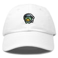 thumbnail image 1 of Dalix Cosmic Frog Embroidered Womens Cotton Dad Hat Baseball Cap Adjustable in White, 1 of 5