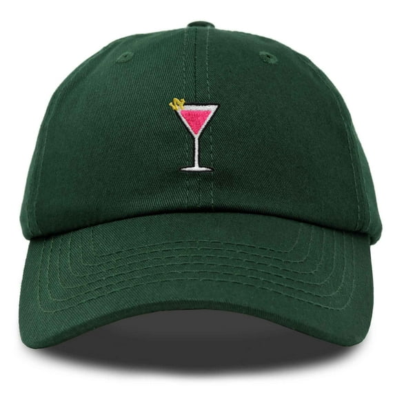 Dalix Cosmo Embroidered Cap Cotton Cosmopolitan Baseball Cute Cool Dad Hat Womens in Dark Green