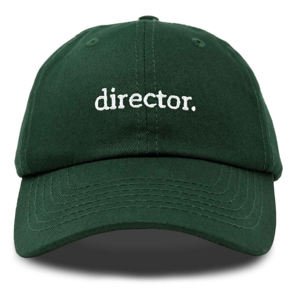 Dalix Director Embroidered Cotton Baseball Cap Adjustable Dad Hat Mens in Dark Green