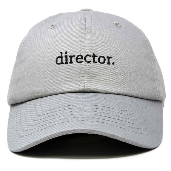 Dalix Director Embroidered Cotton Baseball Cap Adjustable Dad Hat Mens in Gray