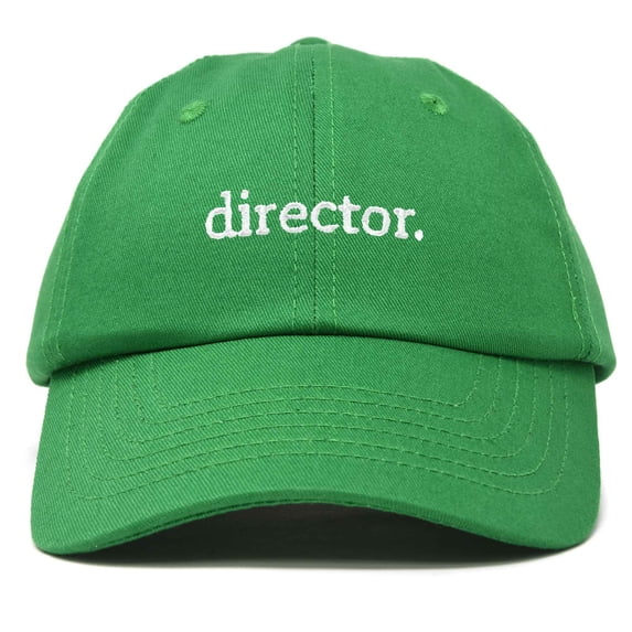Dalix Director Embroidered Cotton Baseball Cap Adjustable Dad Hat Mens in Kelly Green