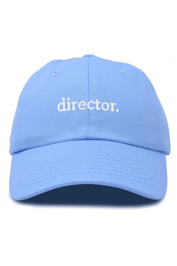 Director Embroidered Cotton Baseball Cap Adjustable Dad Hat Mens in Light Blue
