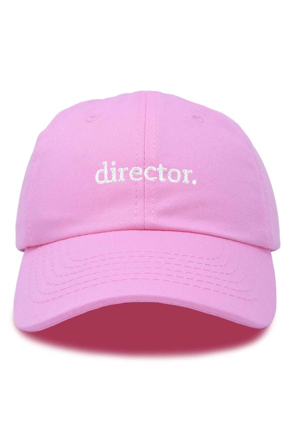 Director Embroidered Cotton Baseball Cap Adjustable Dad Hat Mens in Light Pink