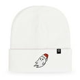 thumbnail image 1 of Dalix Embroidered Christmas Ghost Beanie in White, 1 of 5