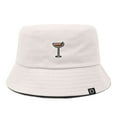 thumbnail image 1 of Dalix Espresso Martini Cotton Bucket Hat Lightweight Outdoor Travel Beach Everyday Womens in Parchment White M Medium, 1 of 5