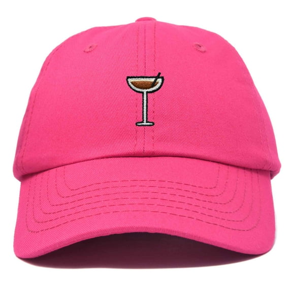 Dalix Espresso Martini Embroidered Cap Cotton Baseball Cute Cool Dad Hat Womens in Hot Pink