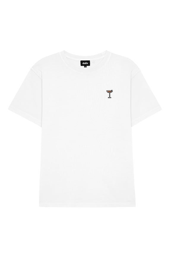 Espresso Martini Midweight Garment Dye Soft Tee Short Sleeve Cotton Shirt Mens in White XL X-Large