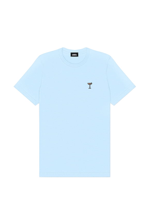 Espresso Martini Midweight Soft Tee Short Sleeve Cotton Shirt Summer Mens in Baby Blue S Small