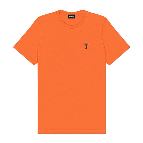 Dalix Espresso Martini Midweight Soft Tee Short Sleeve Cotton Shirt Summer Mens in Orange 3XL XXX-Large