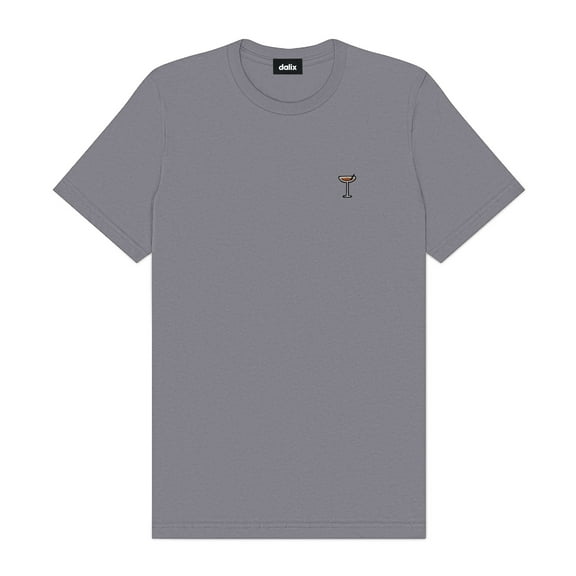 Dalix Espresso Martini Midweight Soft Tee Short Sleeve Cotton Shirt Summer Mens in Storm Gray 2XL XX-Large
