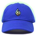 thumbnail image 1 of Dalix Fire Embroidered Lit Flame Dad Hat Cotton Baseball Cap Adjustable Mens in Royal Blue, 1 of 5