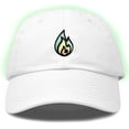 thumbnail image 1 of Dalix Fire Embroidered Lit Flame Dad Hat Cotton Baseball Cap Adjustable Mens in White, 1 of 5