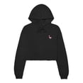 thumbnail image 1 of Dalix Flamingo Embroidered Fleece Cropped Hoodie Cold Fall Winter Women in Dark Heather 2XL XX-Large, 1 of 5