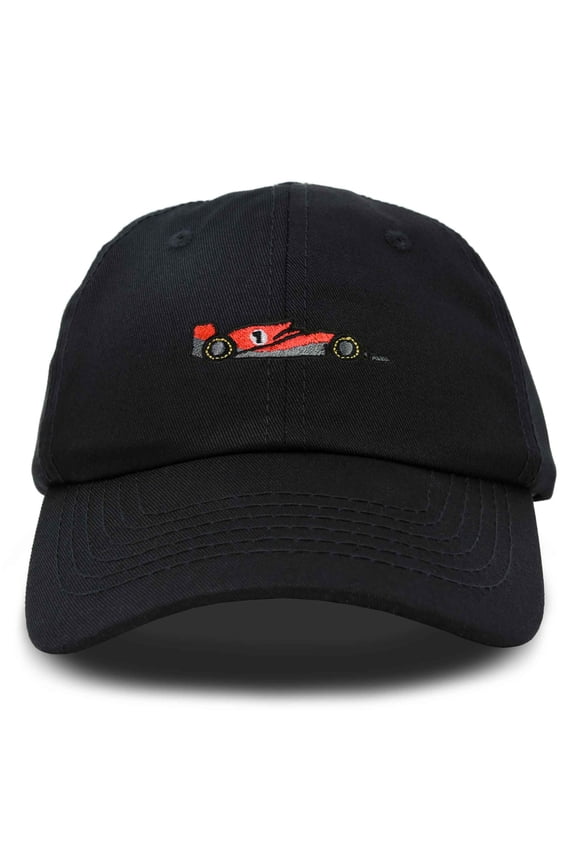 Formula Racing Car Embroidered Cap Cotton Baseball Summer Cool Dad Hat Mens in Black