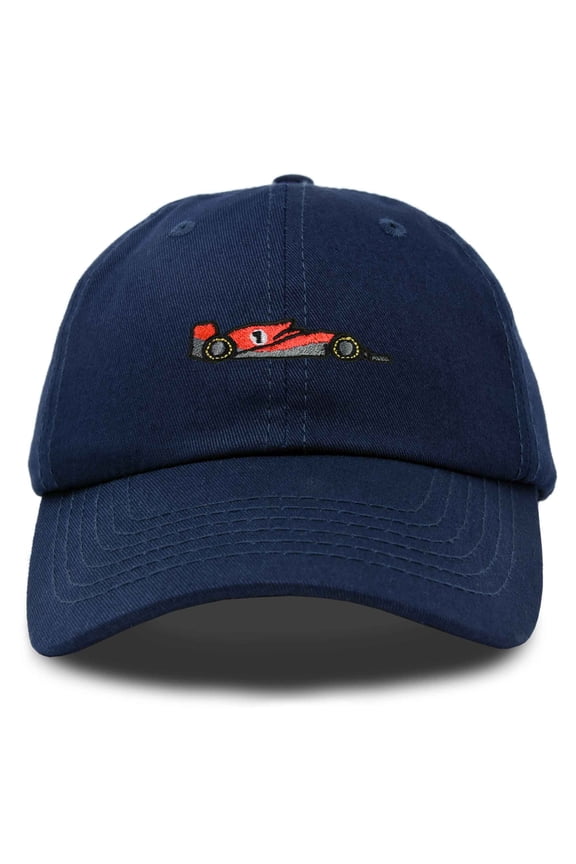 Formula Racing Car Embroidered Cap Cotton Baseball Summer Cool Dad Hat Mens in Navy Blue