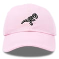 thumbnail image 1 of Dalix Fossil Embroidered Dinosaur T Rex Cotton Dad Hat Baseball Cap Adjustable Mens in Washed Pink, 1 of 5