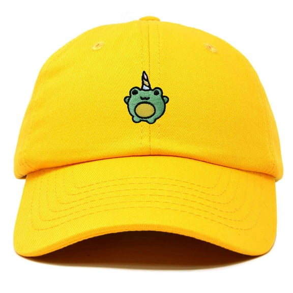 Dalix Froggy Unicorn Embroidered Cotton Dad Hat Baseball Cap Adjustable Mens Womens in Gold