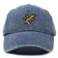 thumbnail image 1 of Dalix Gecko Cap Embroidered Mens Cotton Dad Hat Baseball Hat in Washed Navy Blue, 1 of 5