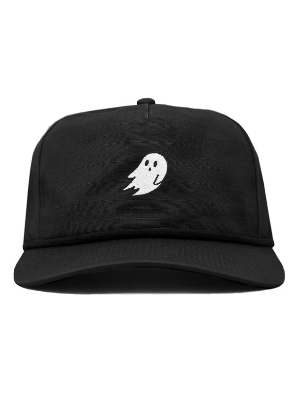 Ghost 5 Panel Snapback Cotton Baseball Cap Adjustable Hat Mens in Black