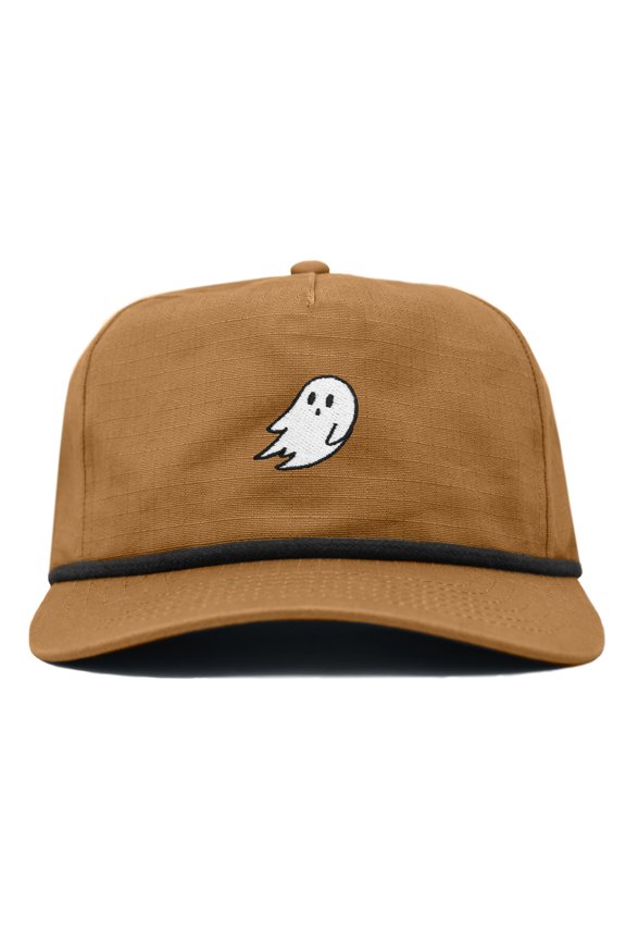 Ghost 5 Panel Snapback Cotton Baseball Cap Adjustable Hat Mens in Old Gold