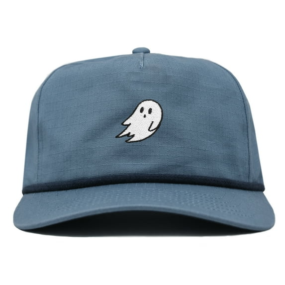 Dalix Ghost 5 Panel Snapback Cotton Baseball Cap Adjustable Hat Mens in Slate Blue