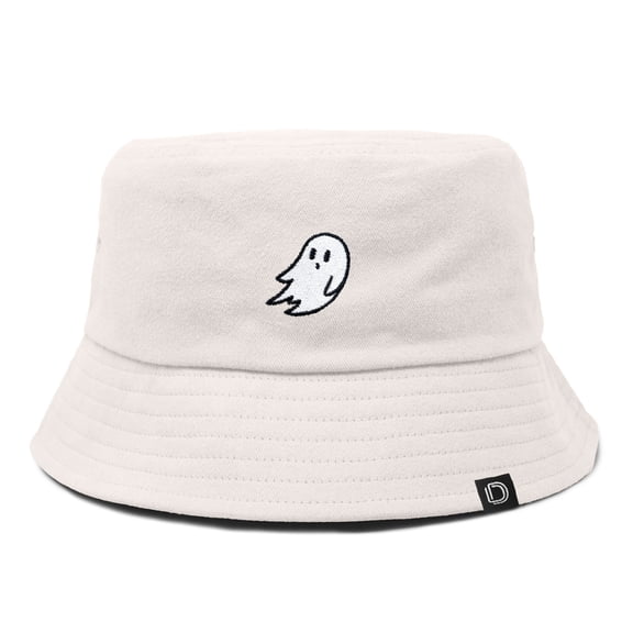 Dalix Ghost Cotton Bucket Hat Lightweight Outdoor Travel Beach Everyday Mens in Parchment White L Large