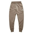 thumbnail image 1 of Dalix Ghost Embroidered Fleece Jogger Cuff Sweatpant Sweats Soft Warm Mens in Tan L Large, 1 of 5