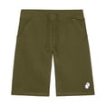thumbnail image 1 of Dalix Ghost Embroidered Short Soft Fleece Relaxed Drawstring Fit Lounge Mens in Mil Green S Small, 1 of 5