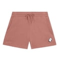 thumbnail image 1 of Dalix Ghost Embroidered Shorts Washed Soft Fleece Relaxed Drawstring Pocket Fit Lounge Womens in Dusty Rose L Large, 1 of 5