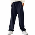 thumbnail image 1 of Dalix Ghost Embroidered Straight Leg Fleece Sweatpant Sweats Soft Warm Mens in Navy Blue 2XL XX-Large, 1 of 5