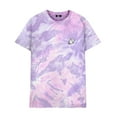 thumbnail image 1 of Dalix Ghost Embroidered Tie Dye Short Sleeve T-Shirt X-Large Purple, 1 of 5