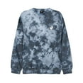 thumbnail image 1 of Dalix Ghost Embroidered Washed Crewneck Sweatshirt Fleece Cotton Mens in Tie Dye Black 2XL XX-Large, 1 of 5