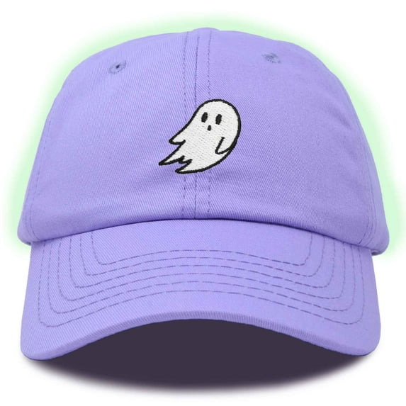 Dalix Ghost Glow in the Dark Embroidered Mens Womens Cotton Dad Hat Baseball Cap Adjustable in Lavender