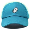 thumbnail image 1 of Dalix Ghost Glow in the Dark Embroidered Mens Womens Cotton Dad Hat Baseball Cap Adjustable in Teal, 1 of 1