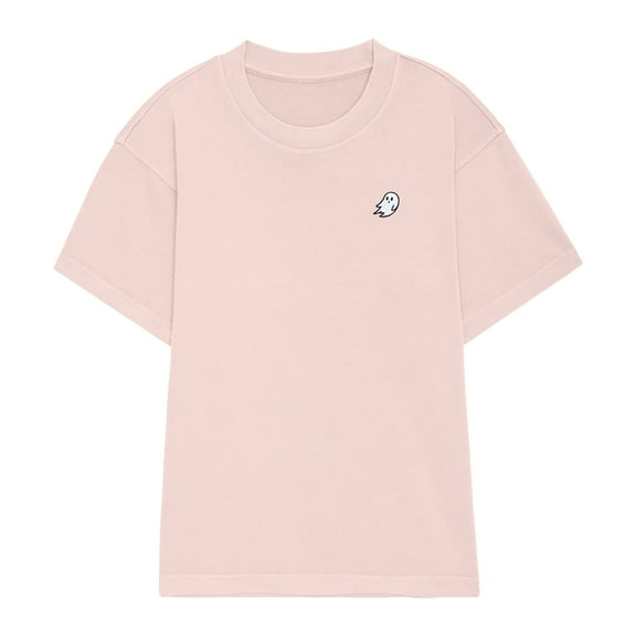 Dalix Ghost Heavyweight Pigment Dye Tee Short Sleeve Cotton Shirt Mens in Pink XS X-Small